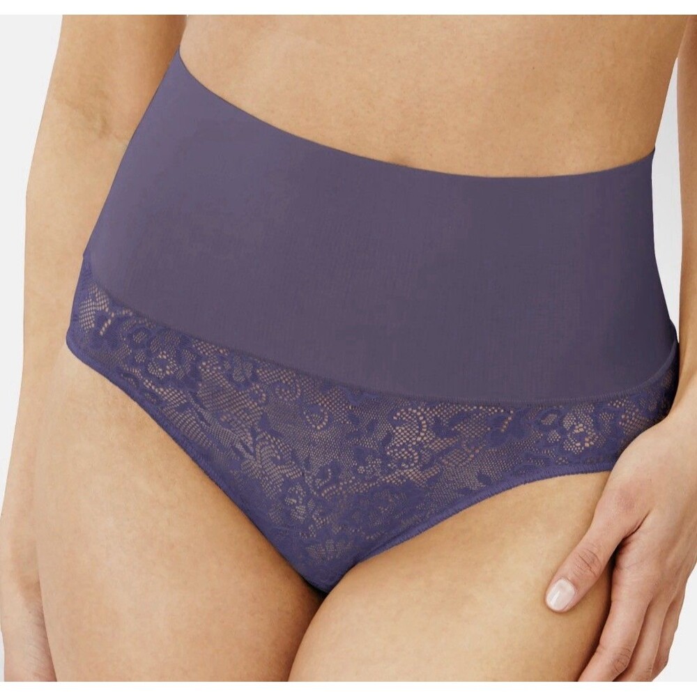 Maidenform Tame Your Tummy Brief Panty In Plum Sz Large New